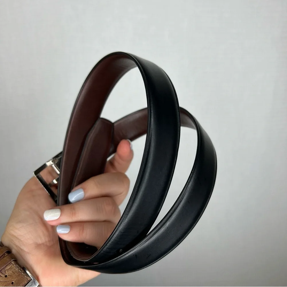 Chaps | Large 30-32 Brown Reversible Black Leather‎ Belt for Men